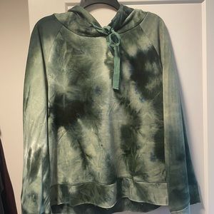 Green tie-dye hoodie